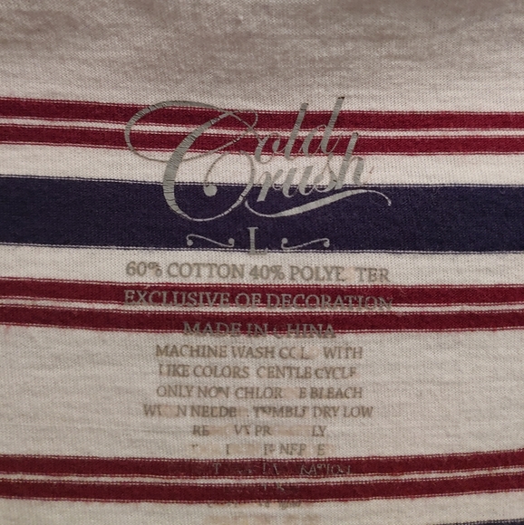 Harvard University Embroid Horizontal Stripes Crop - Picture 4 of 4